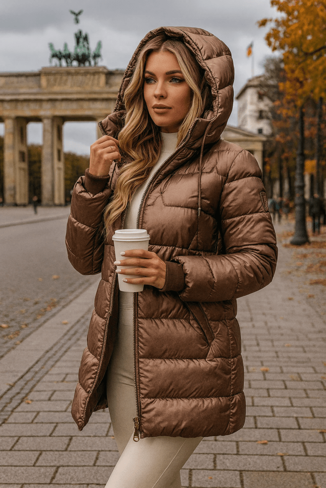Lina | Long, Warm Puffer Jacket with Generous Hood