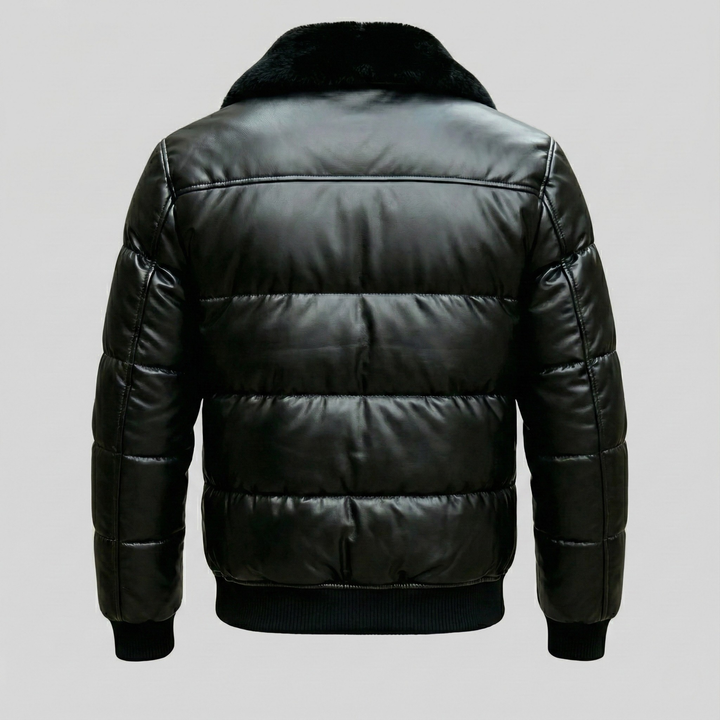 Parker | Leather Jacket With Sherpa-Lining