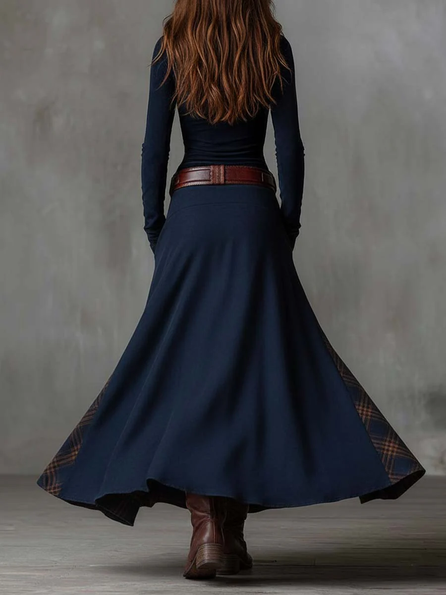HAMPSTEAD™ VINTAGE PATCHWORK SUEDE DRESS