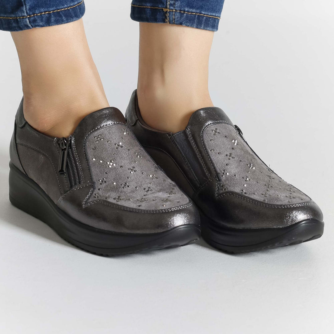 Gaia - Mocassino Comodo con zip