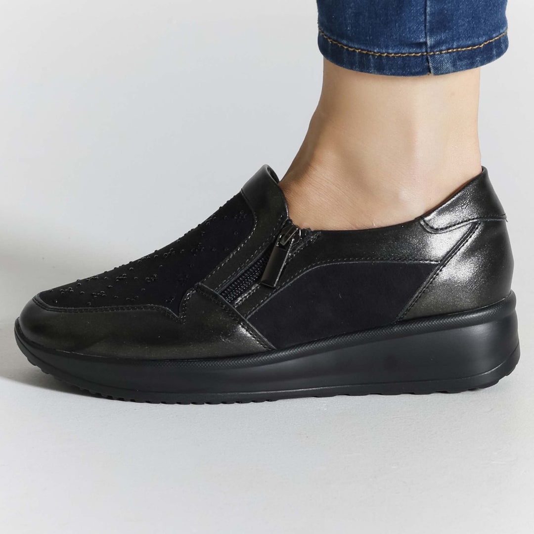 Gaia - Mocassino Comodo con zip