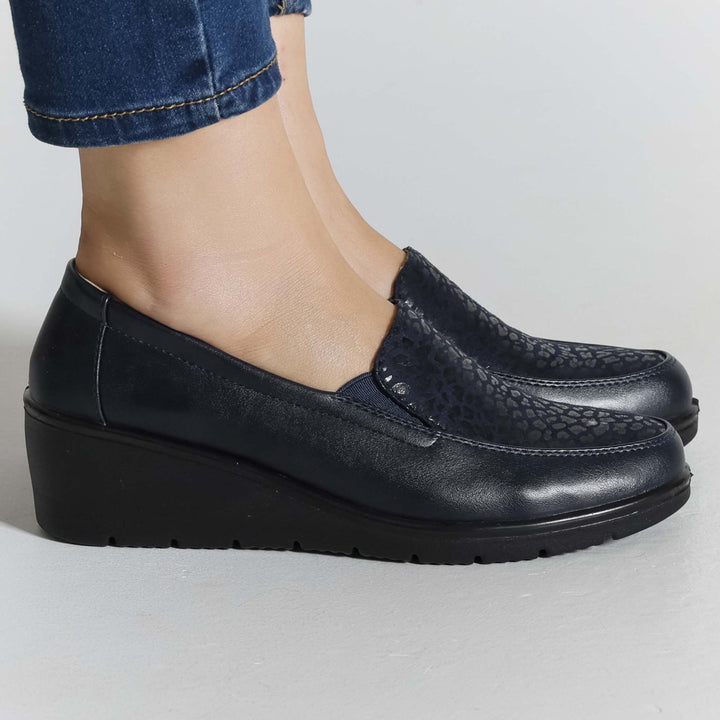 Gemma - Mocassino Fashion con zeppa